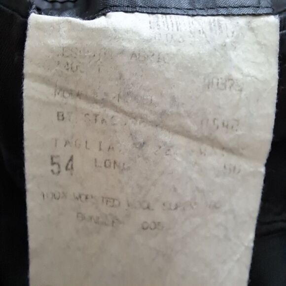 Tallia Uomo Sport Coat Super 100s Luxury Wool Dark Gray Business Blazer Mens 54L - Picture 10 of 16